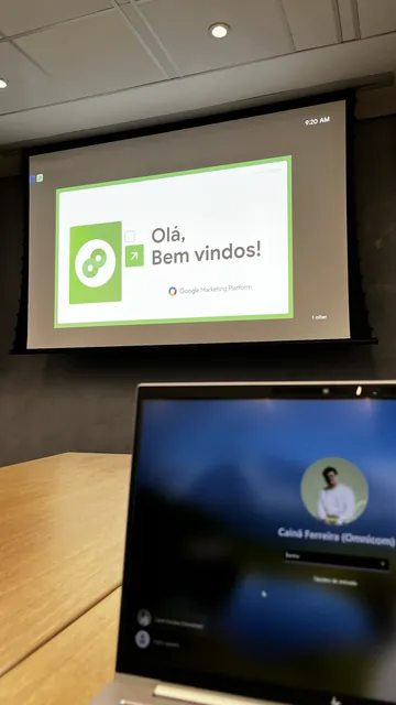 Apresentação com tela de boas-vindas
